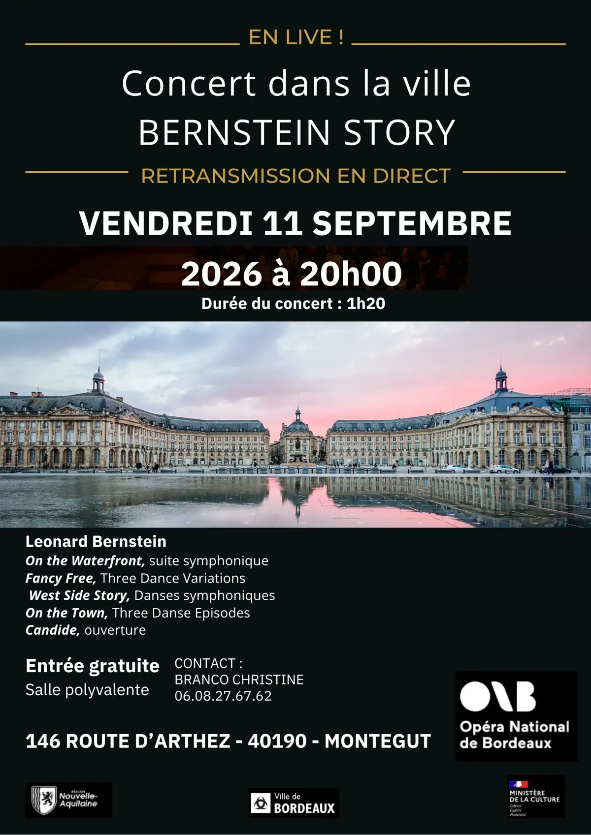 Retransmission concert : Bernstein story