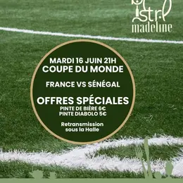 Retransmission Coupe du monde au Ô Bistro Madeline