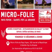 Retransmission depuis l'Opéra de Paris du ballet Le Parc - Musée numérique de la Micro-Folie du Pays Foyen