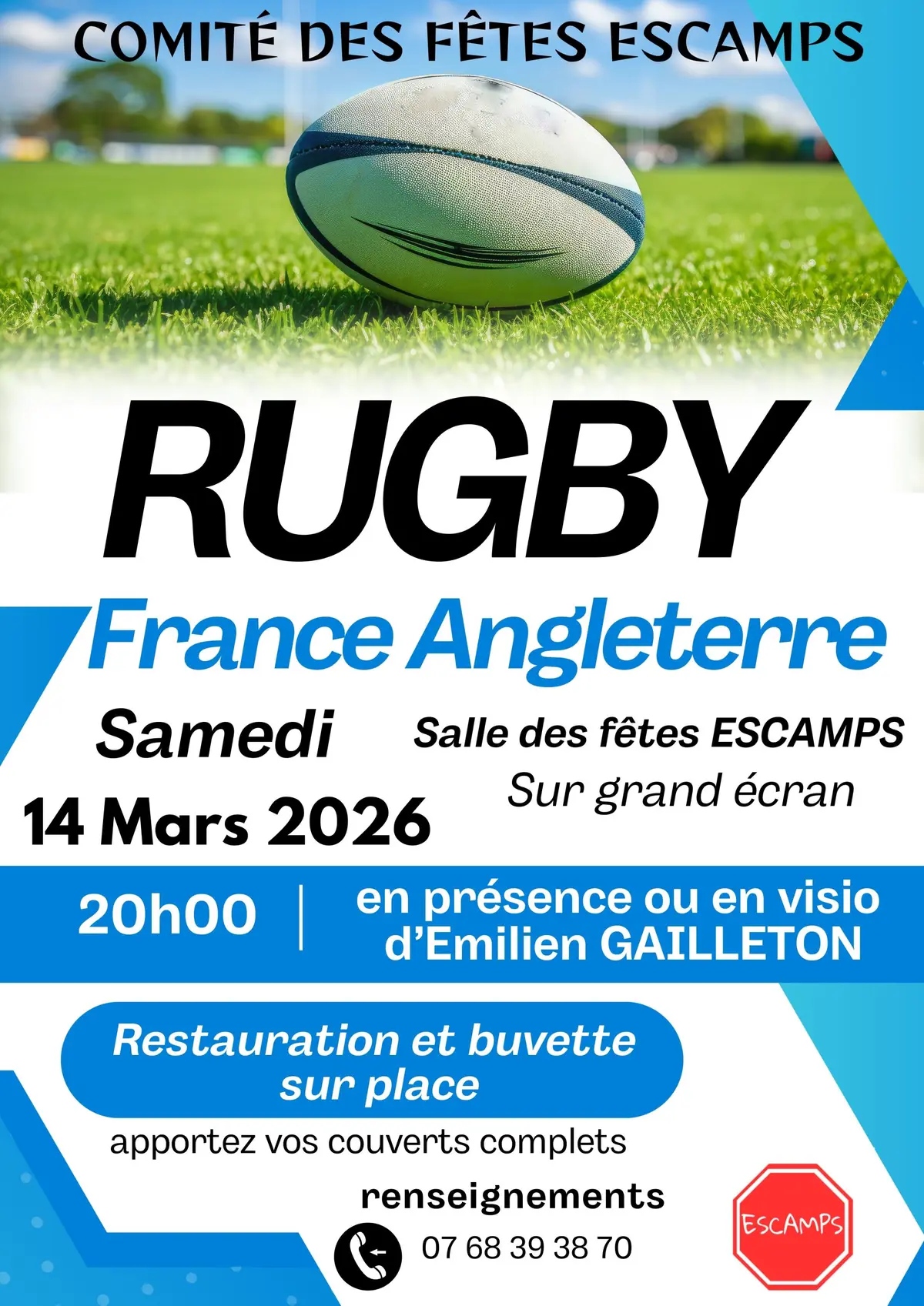 Retransmission du match de rugby France-Angleterre
