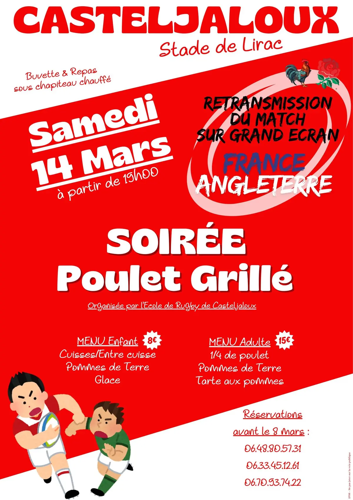 Retransmission du match sur grand écran