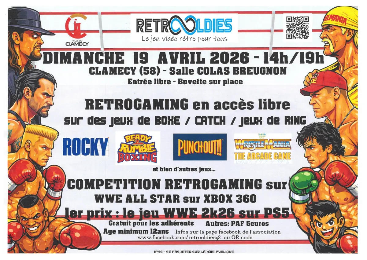 RETROGAMING jeux de boxe/catch/ring