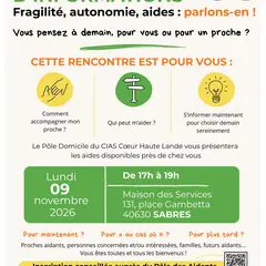 Réunion d'information - Fragilité, autonomie, aides : parlons-en !