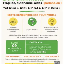 Réunion d'information - Fragilité, autonomie, aides : parlons-en !