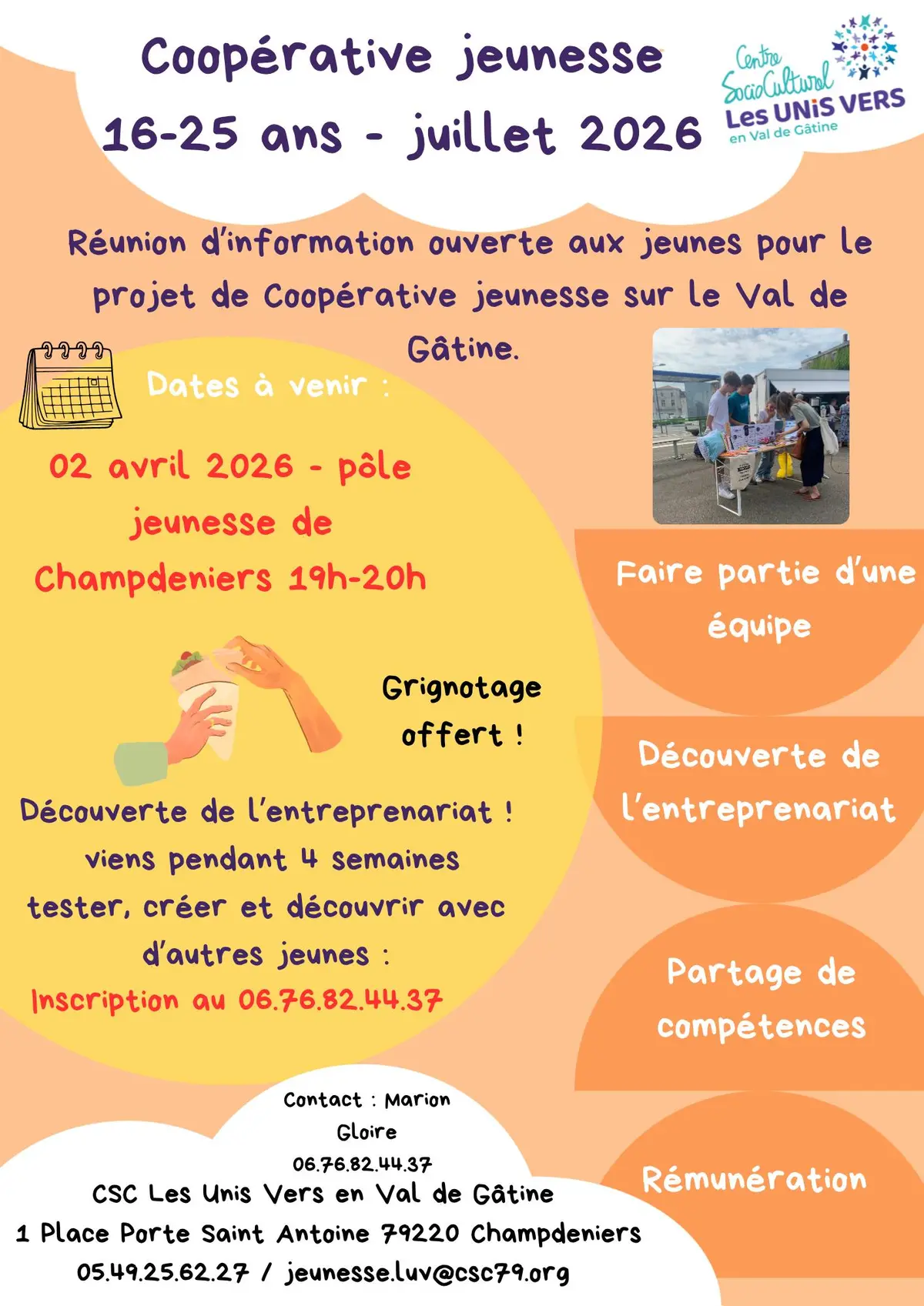 Réunion d'information pour 16 - 25 ans