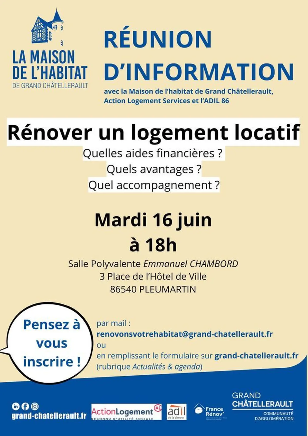 Réunion d'information pour rénover un logement locatif