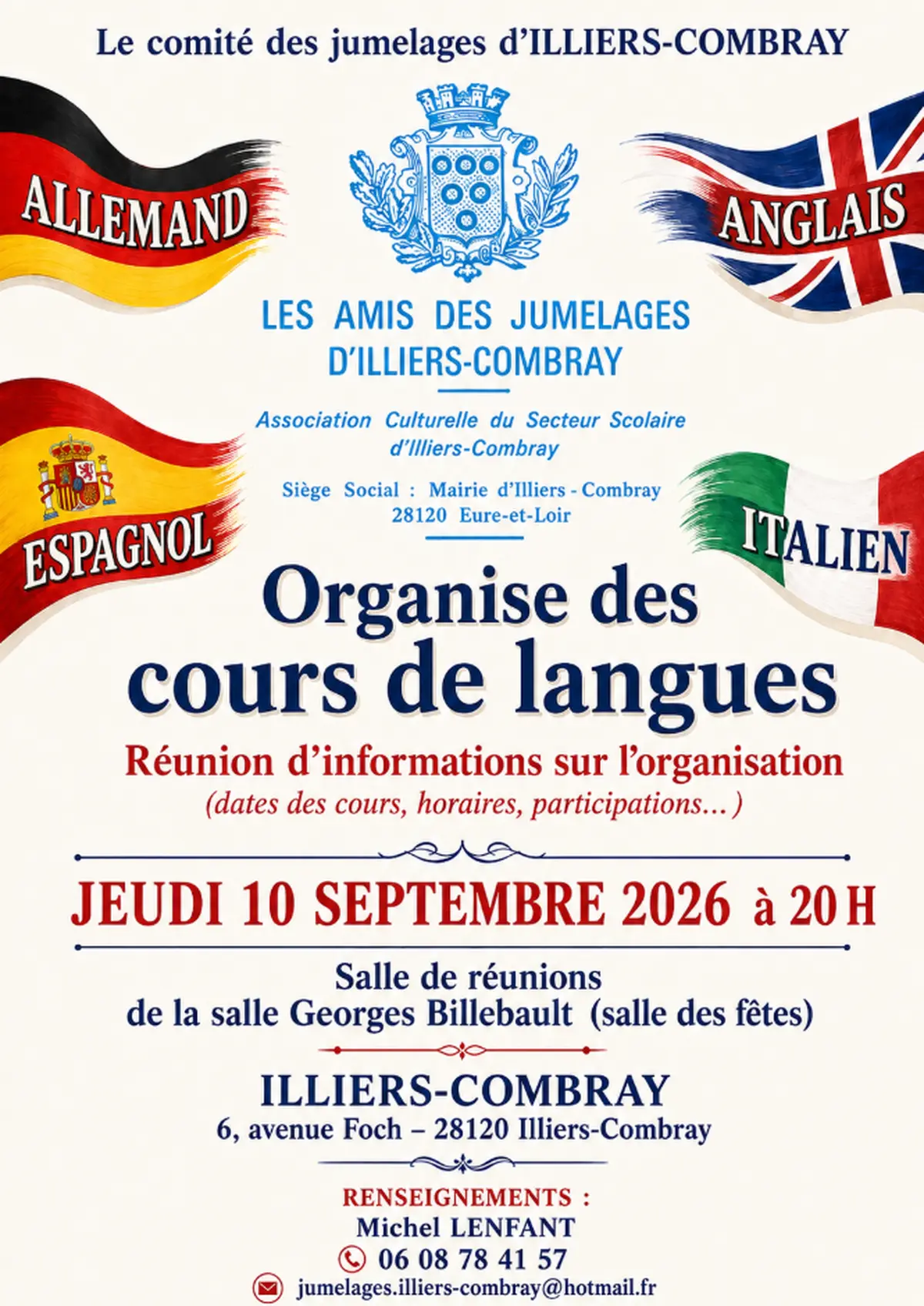 Réunion d'information sur les cours de langues étrangères