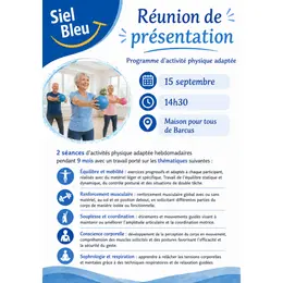 Réunion de présentation Siel bleu