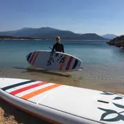 Réveil musculaire en paddle à Abbartello en Corse