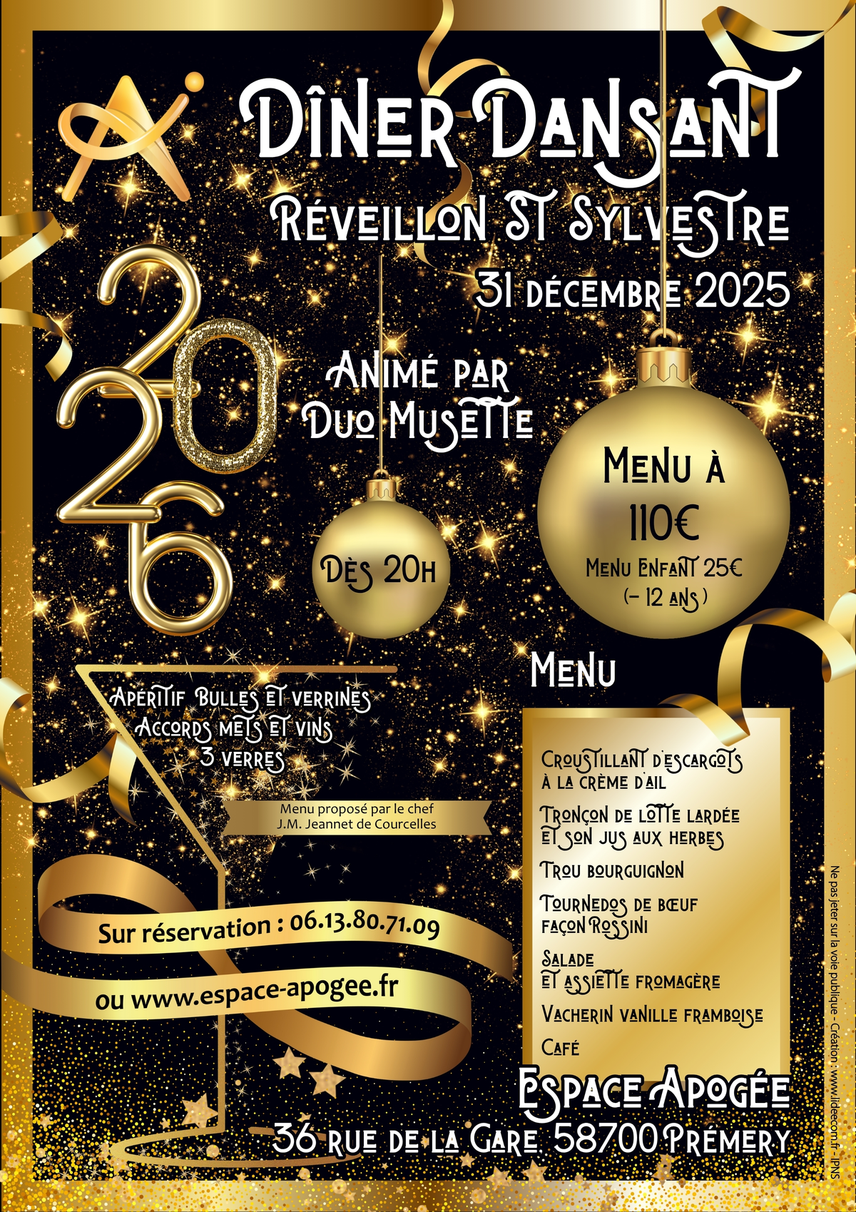 Réveillon 2025 - Dîner dansant de la Saint Sylvestre