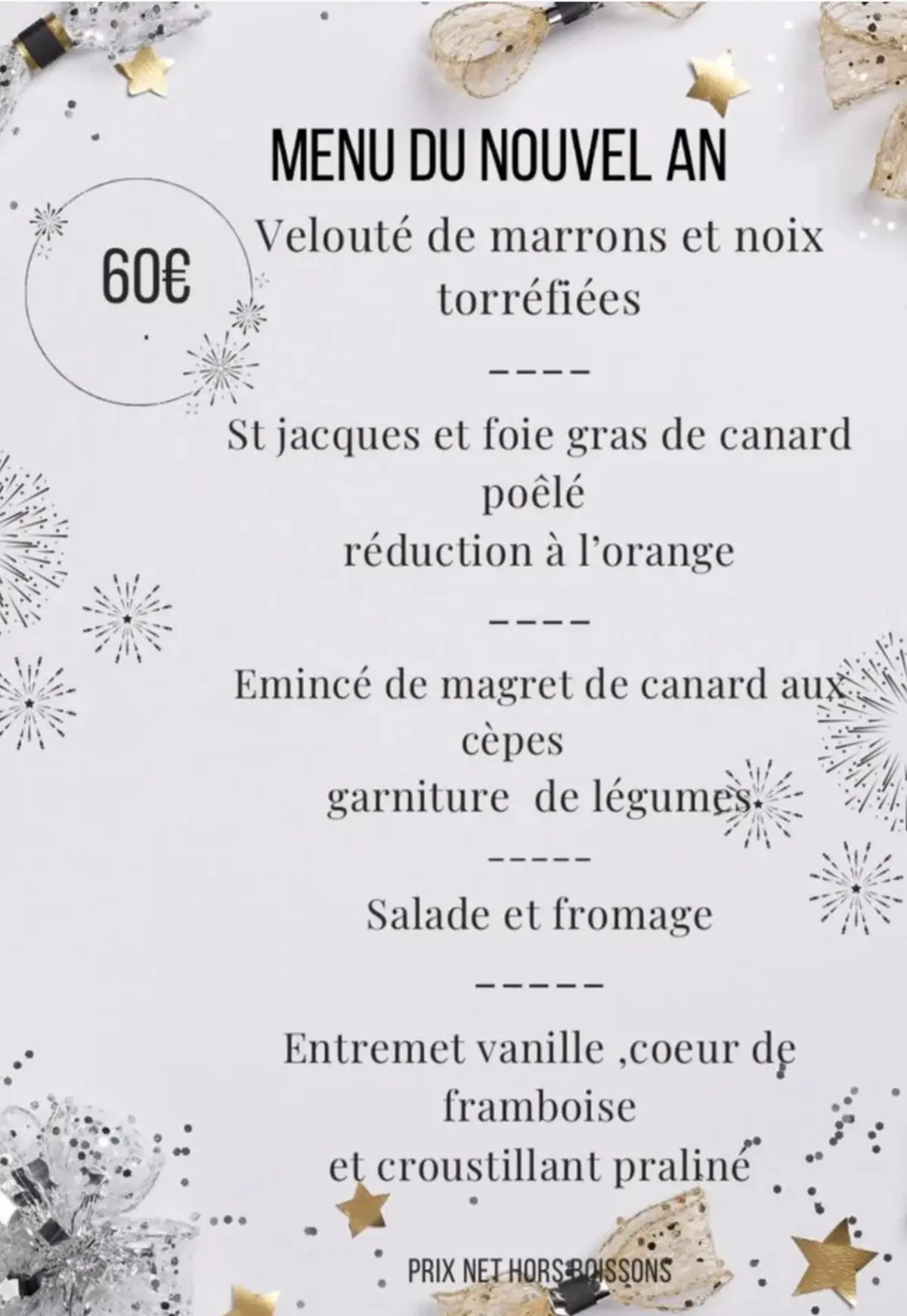 Réveillon à l'Hôtel des Voyageurs