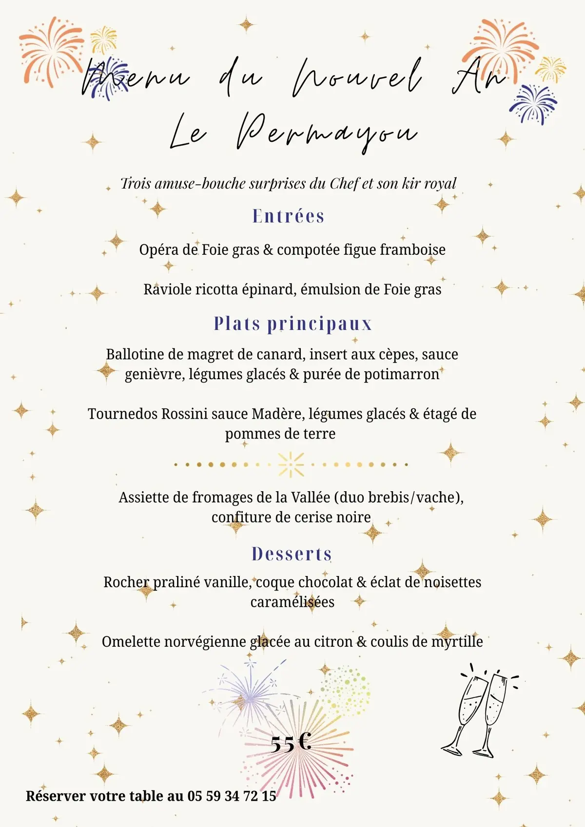 Réveillon au restaurant Le Permayou
