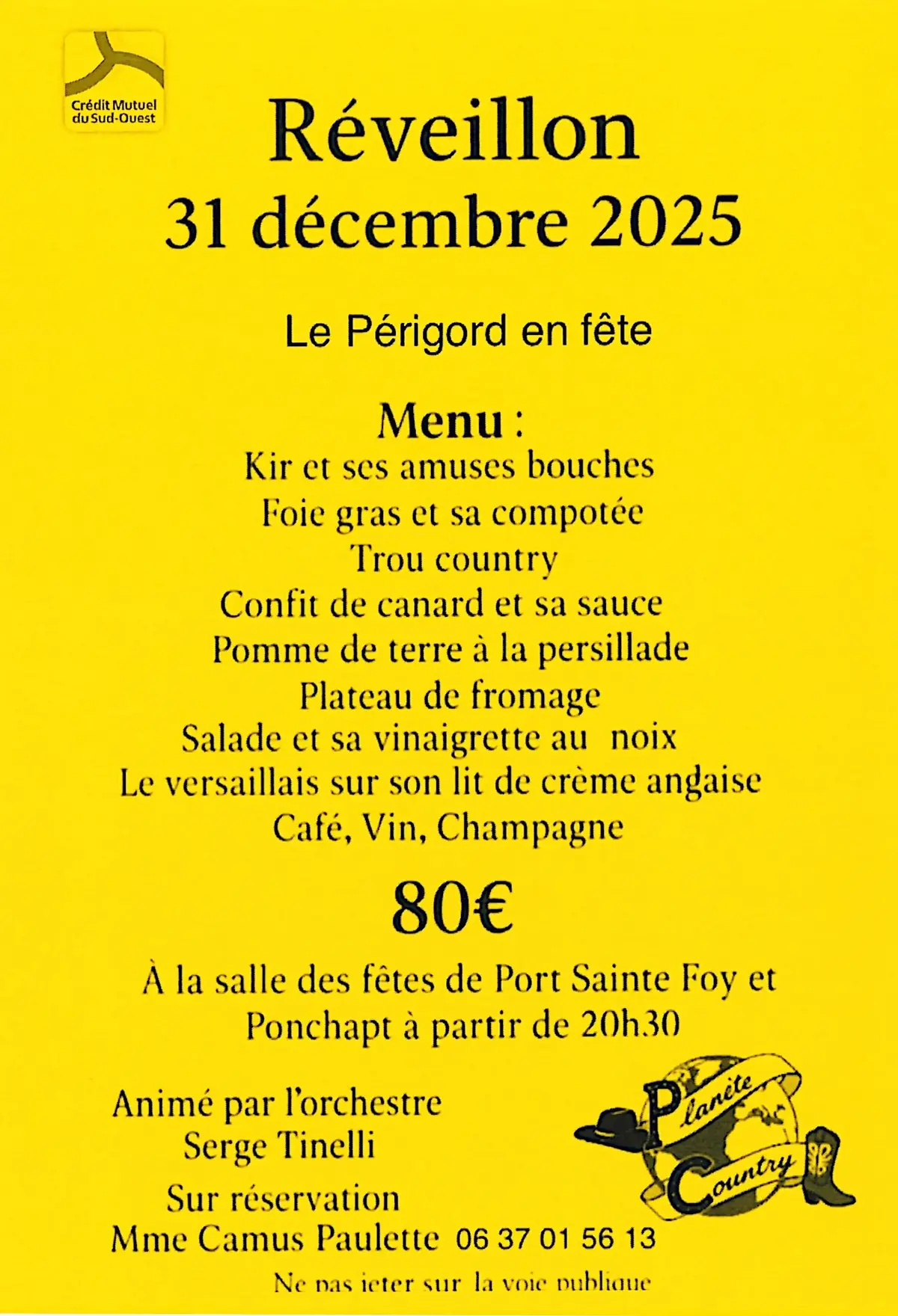 Réveillon de la Saint-Sylvestre par Planète Country