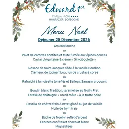 Réveillon de Noël | Restaurant Edward 1er