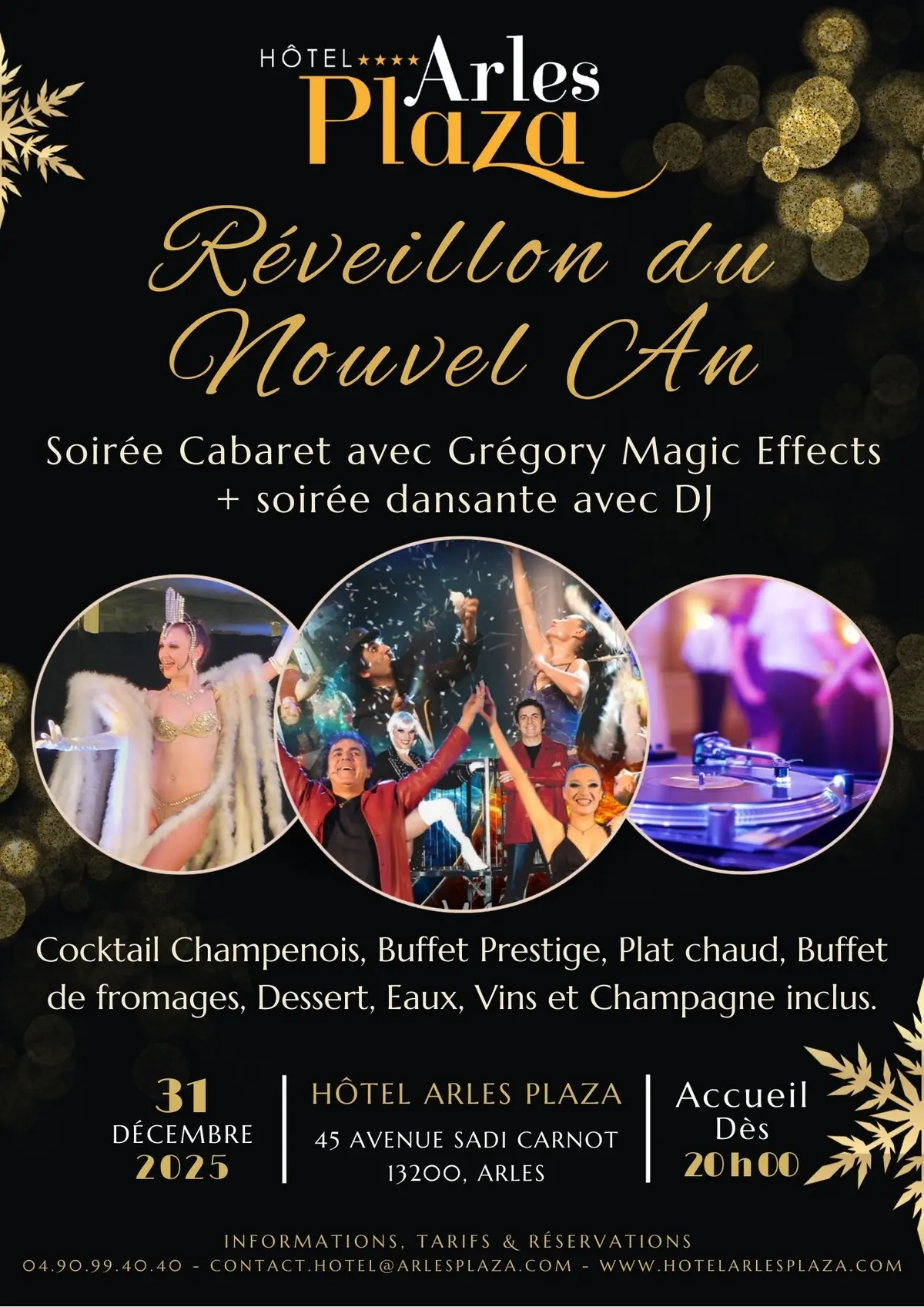 Réveillon du Nouvel An à l'hôtel Arles Plaza