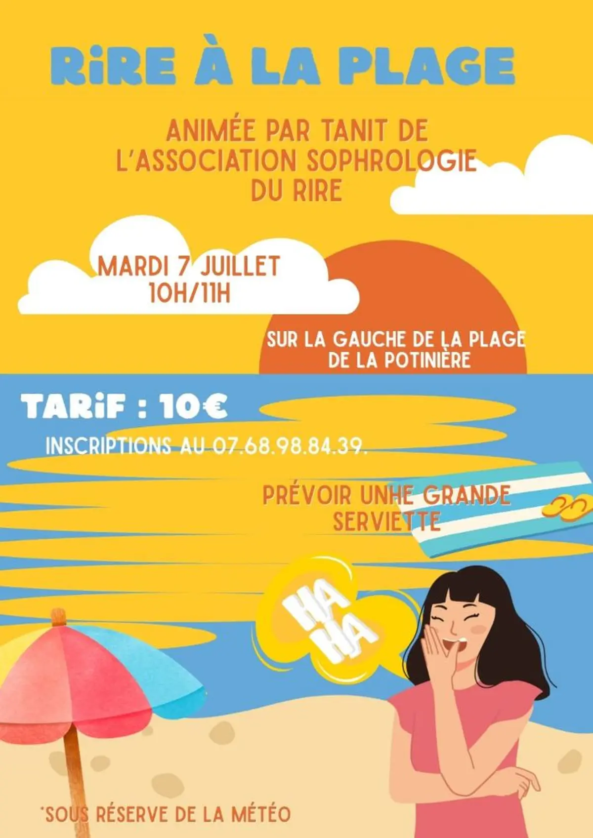 Rire à la plage