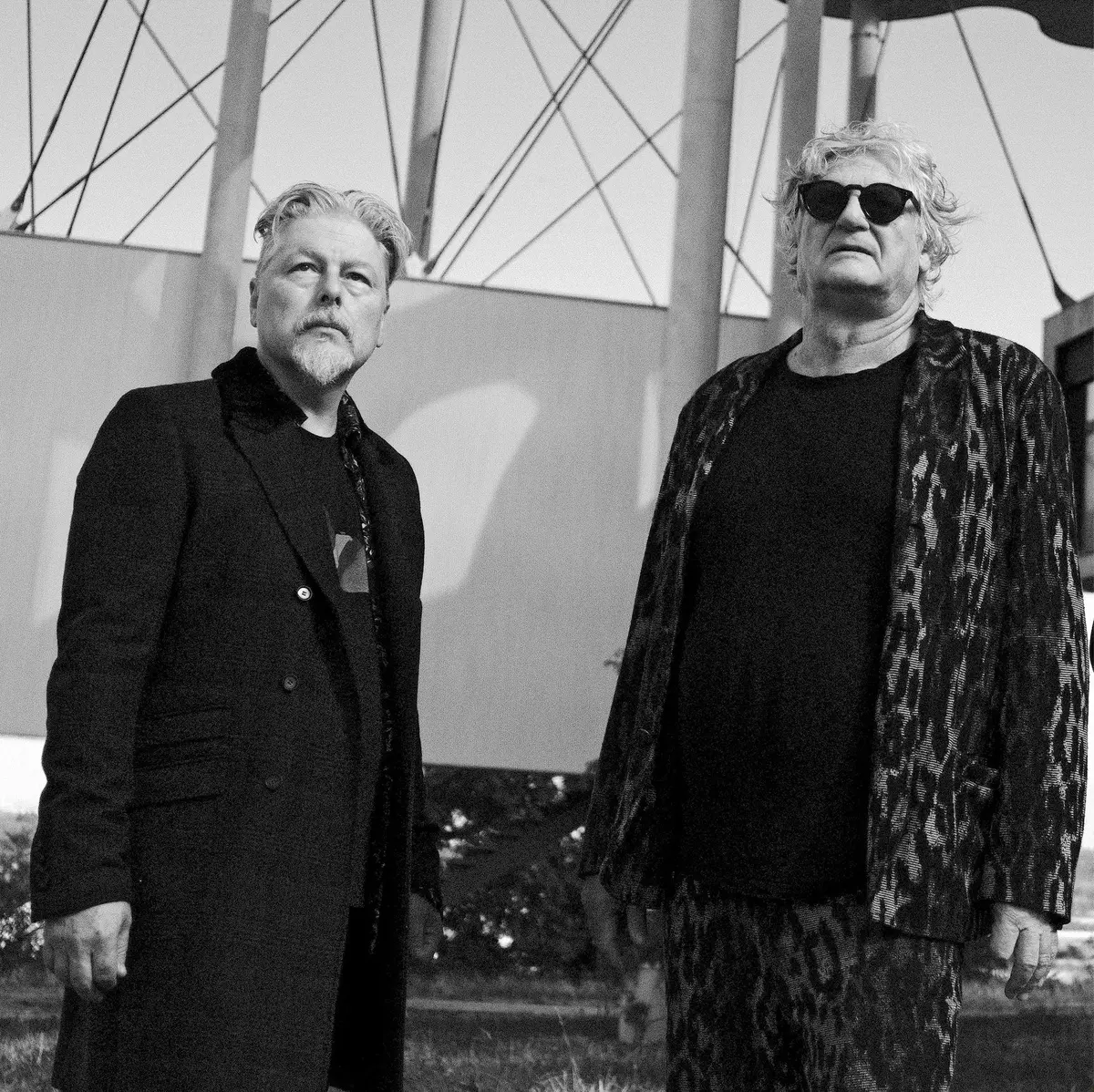 Rodolphe Burger et Christophe Calpini au coucher du soleil