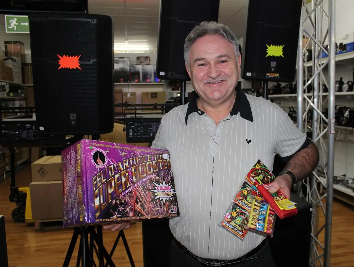 Roland Geiger, le spécialiste du feu d'artifice à Wittelsheim