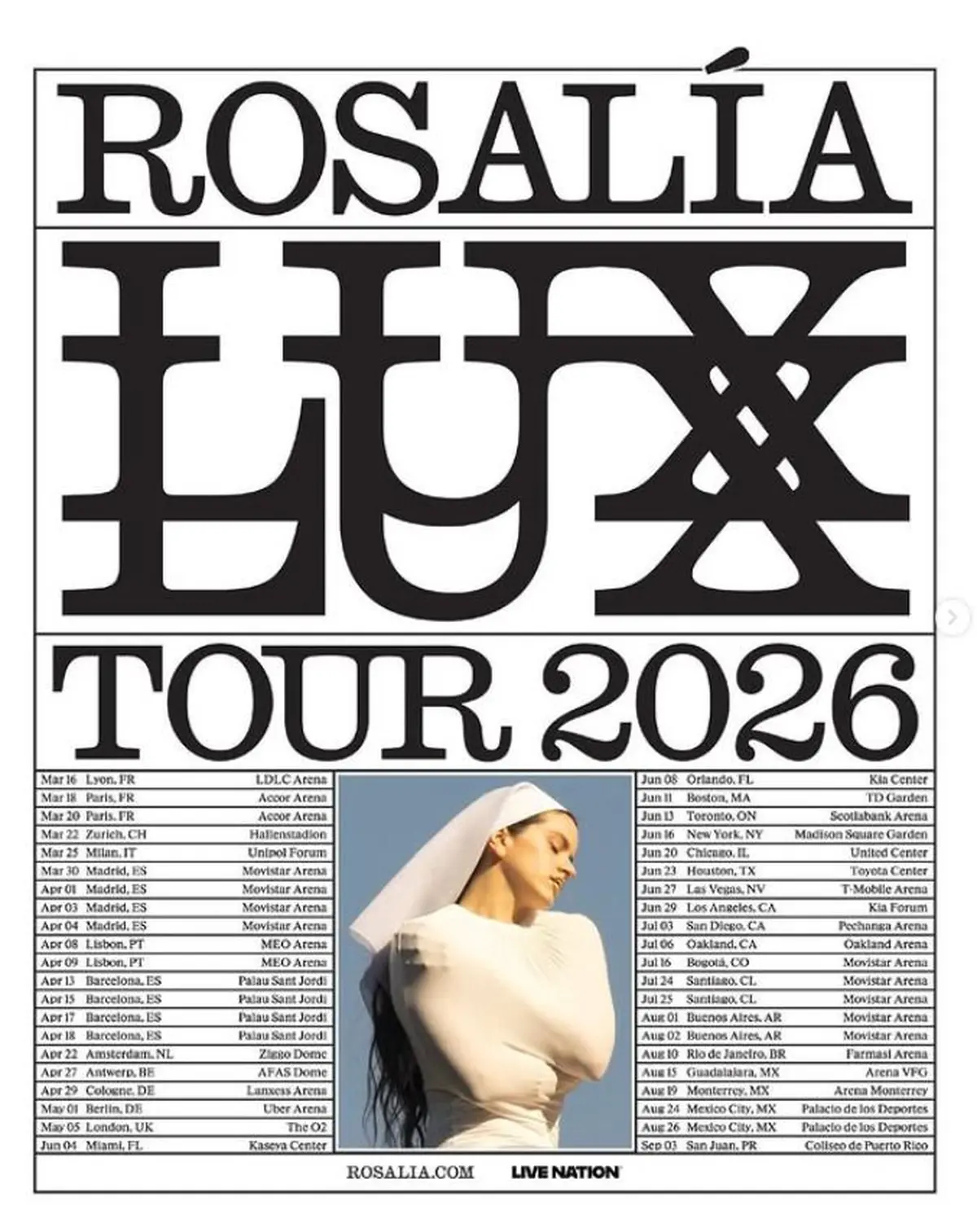 Le Lux Tour est annoncé