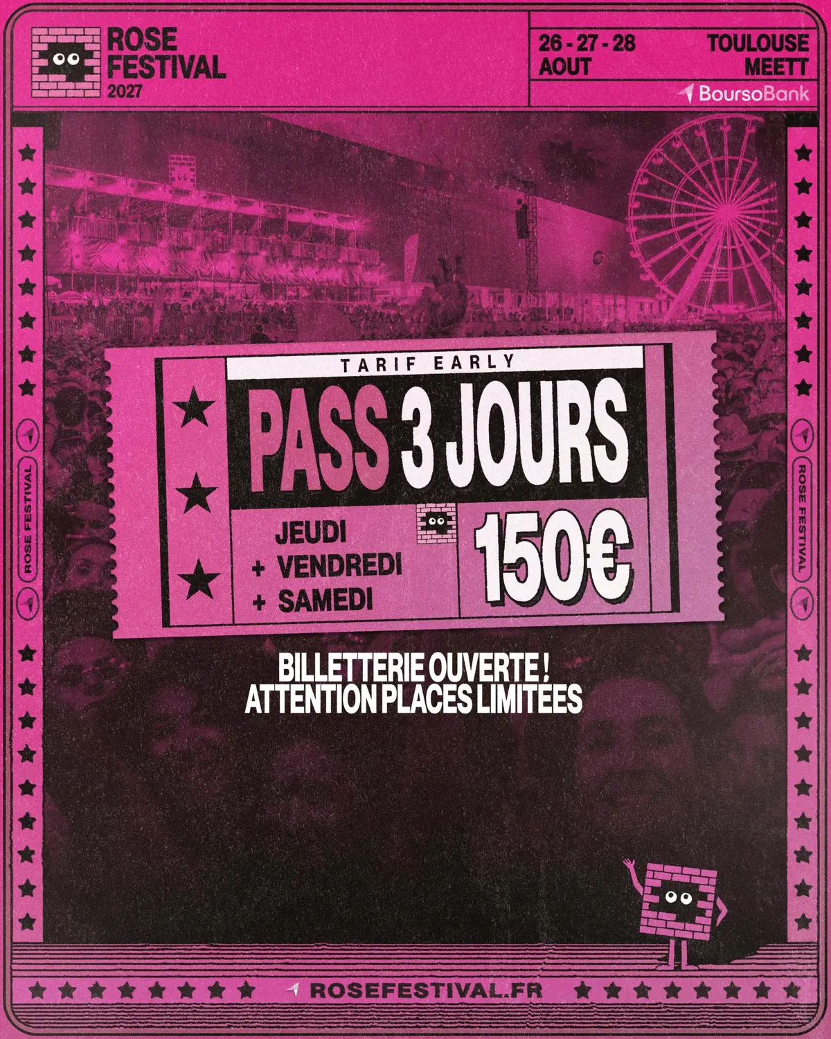 Rose Festival 2027 : à peine lancée, la vente des pass 3 jours affiche déjà complet au tarif Early Bird