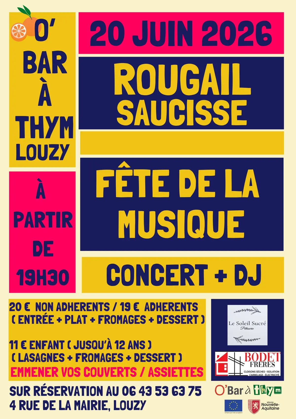 Rougail Saucisse et Fête de la musique à Louzy