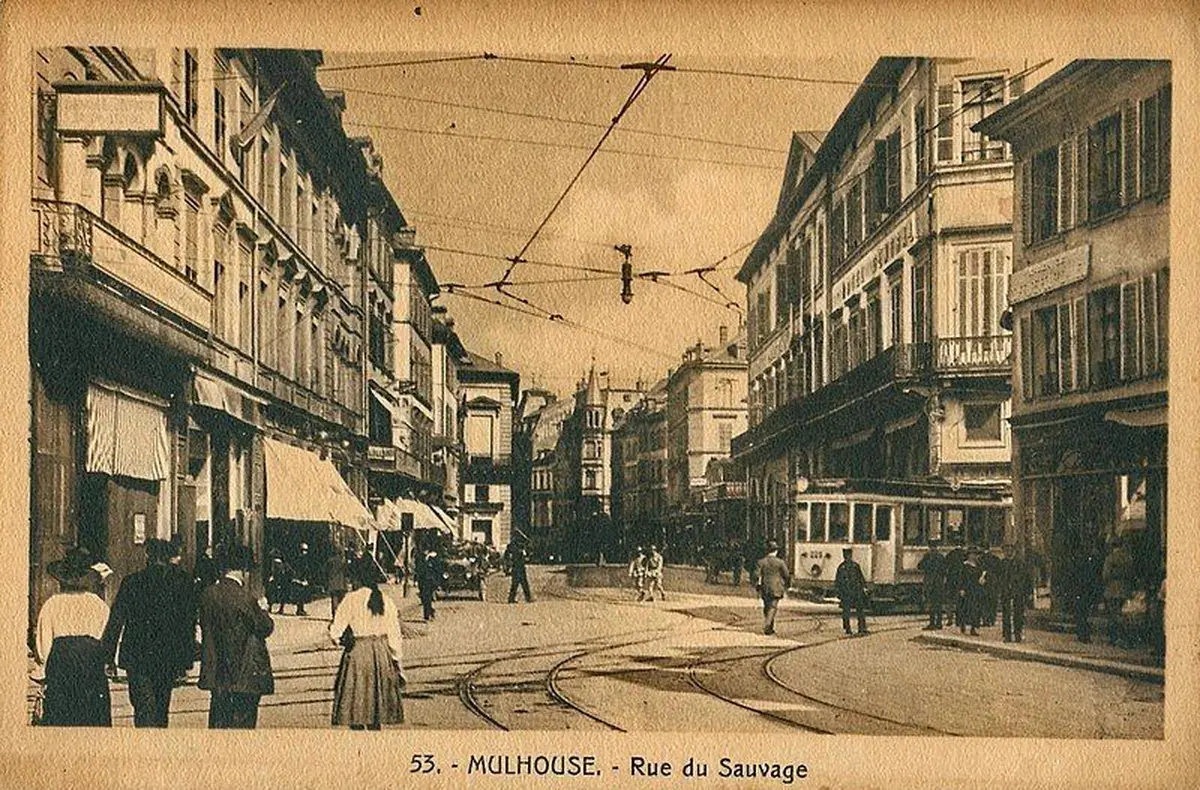 L’ancienne auberge Zum Wilden Mann, à l’origine du nom de la Rue du Sauvage à Mulhouse
