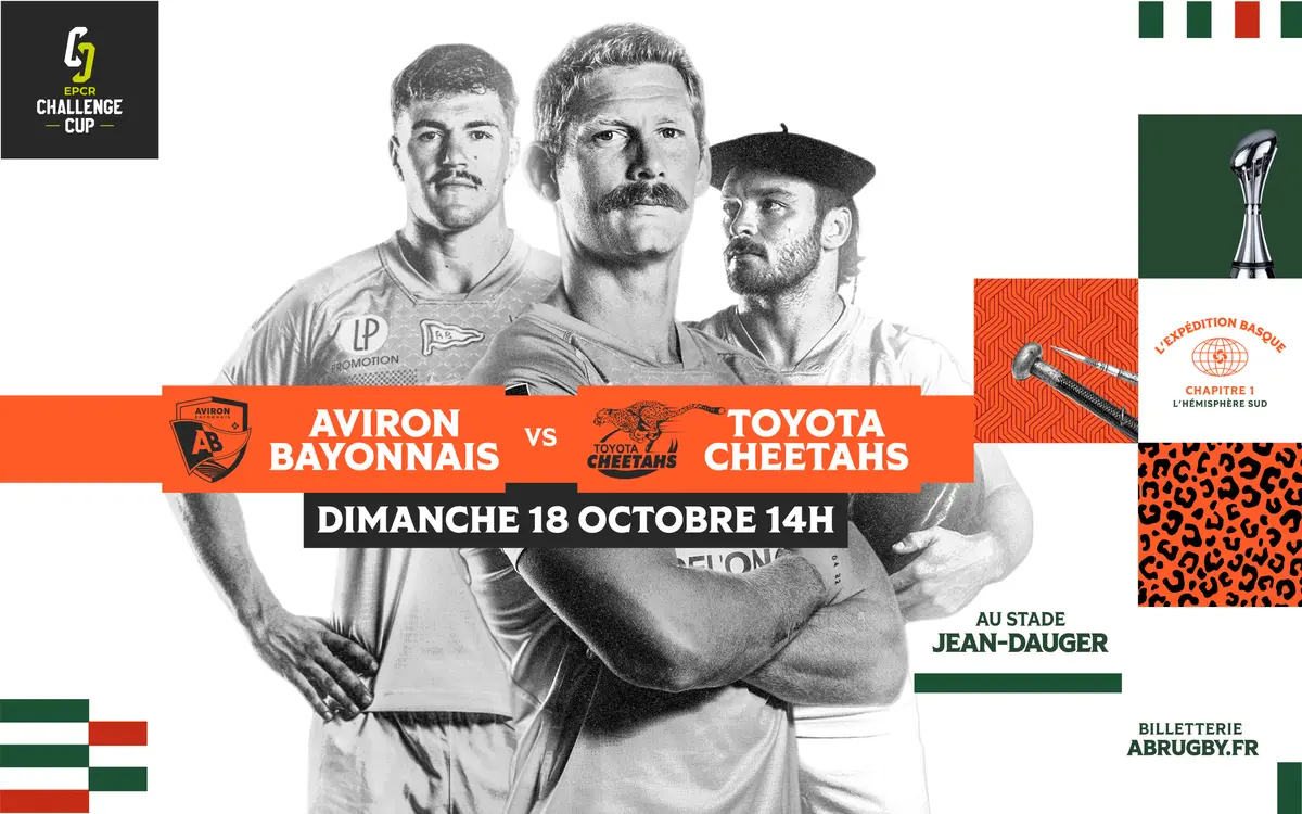 Rugby coupe d'Europe Aviron Bayonnais rugby pro - Toyota Cheetahs