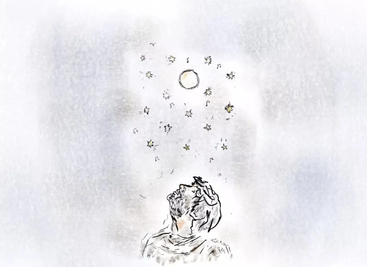 Ruma, l'âne et le boeuf de la crèche de St-François sur le parking du supermarché