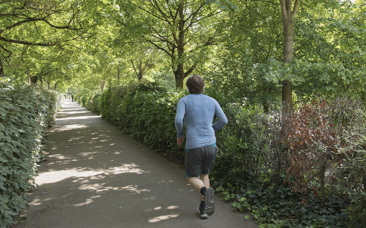 Course à pied au bois de Vincennes.
