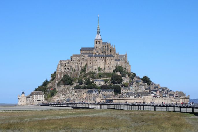 Le Mont Saint-Michel, visible à l\'arrivée