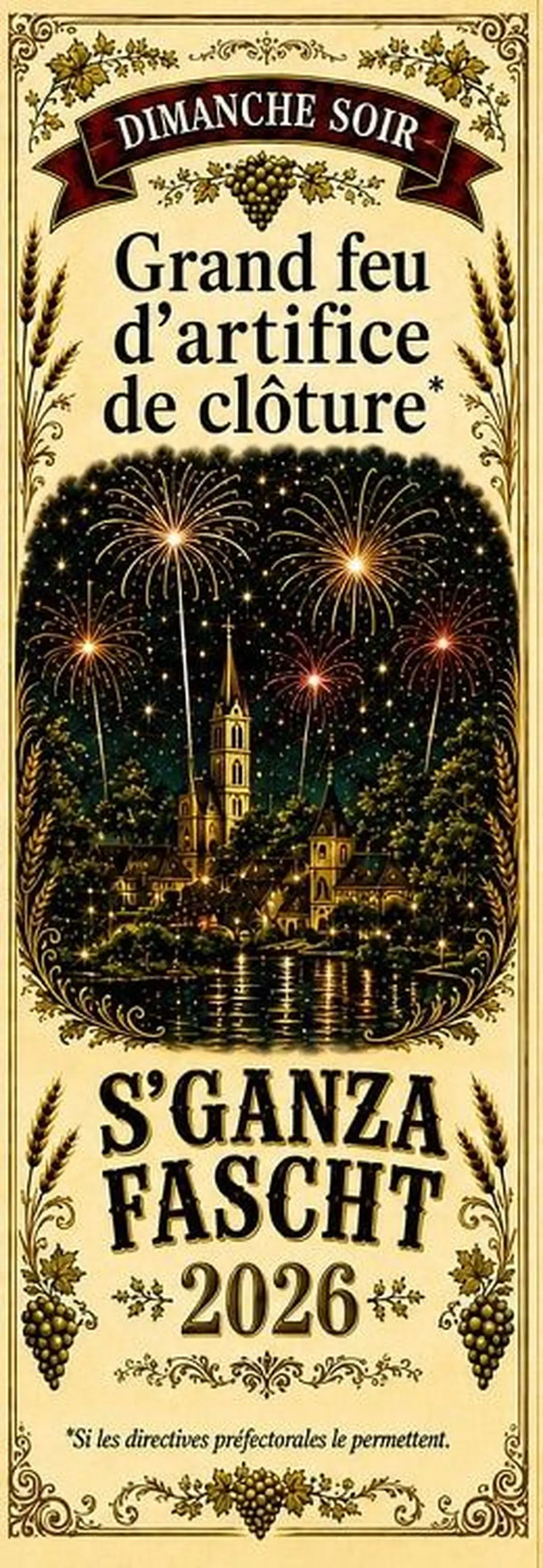 Repas dansants et feu d'artifice (S'Ganza-Fascht)