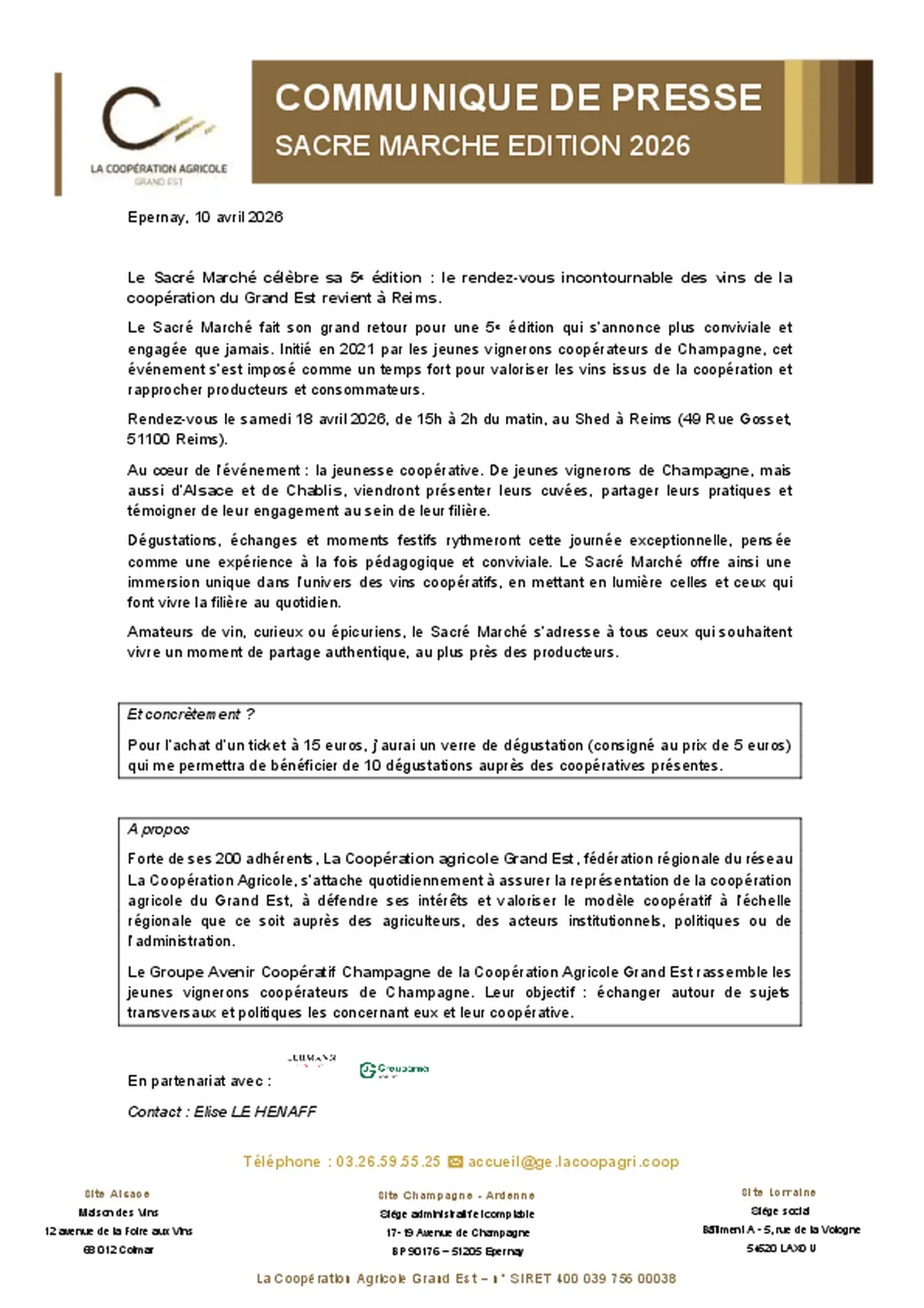 Sacré Marché édition 2026