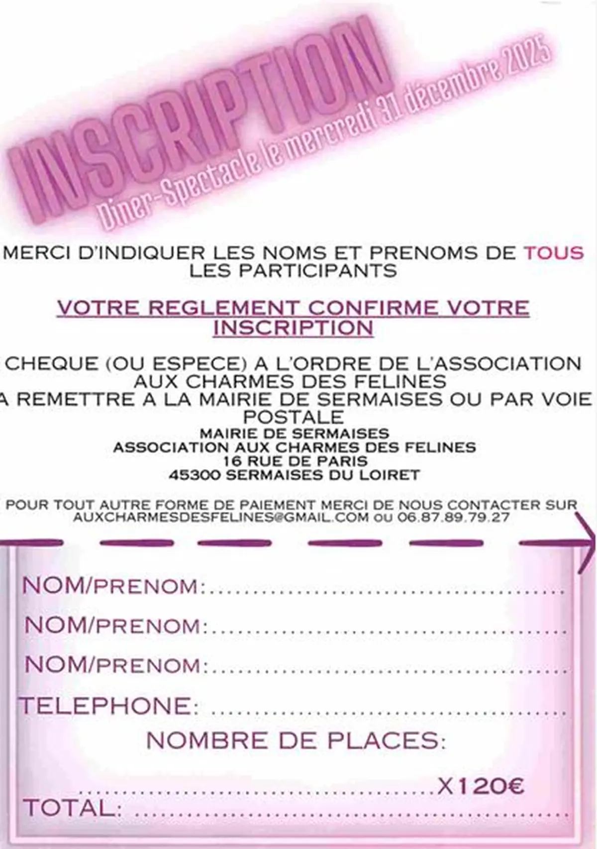 Saint Sylvestre - Dîner/spectacle