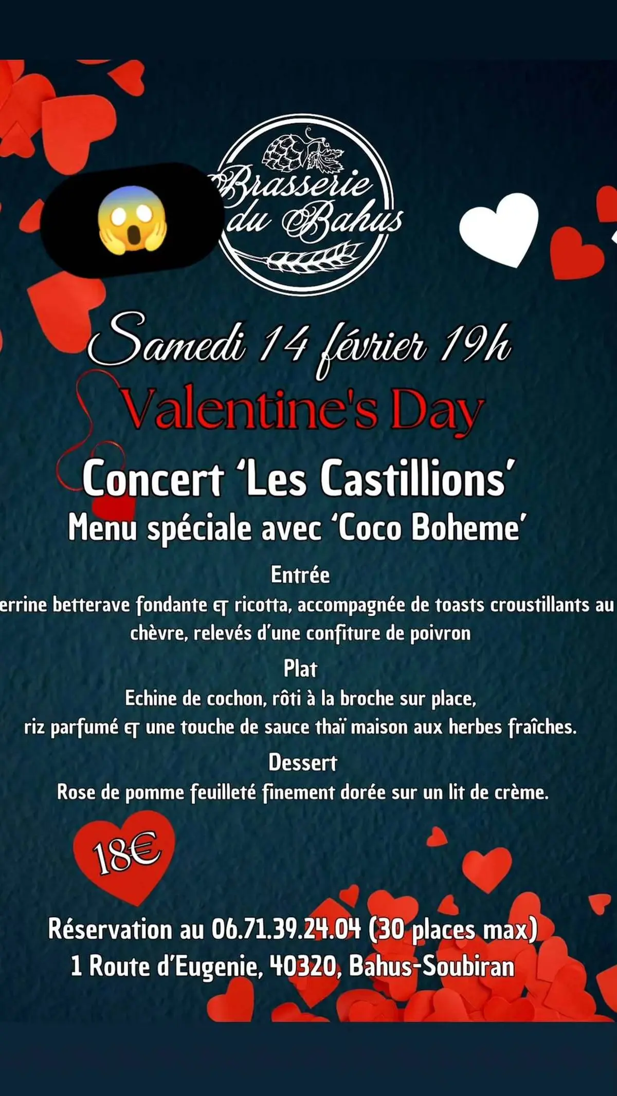 Saint-Valentin à la Brasserie du Bahus