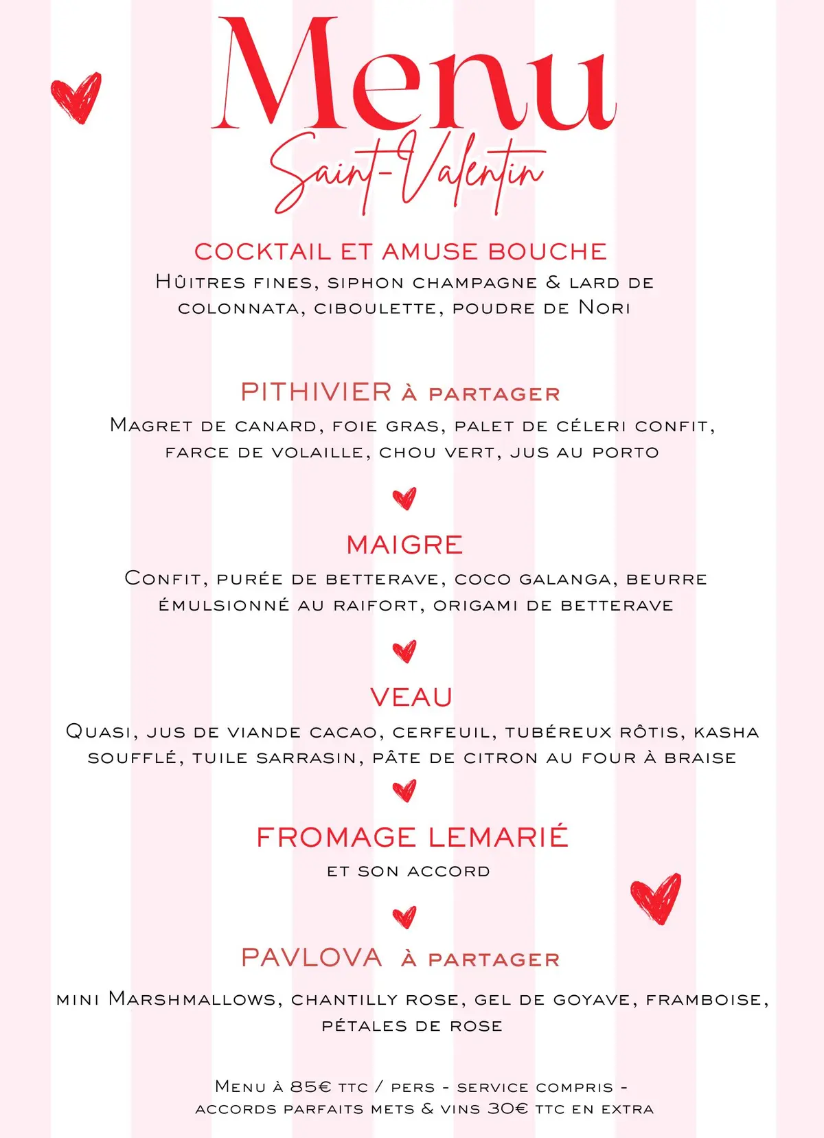 Saint-Valentin au restaurant GAODINA