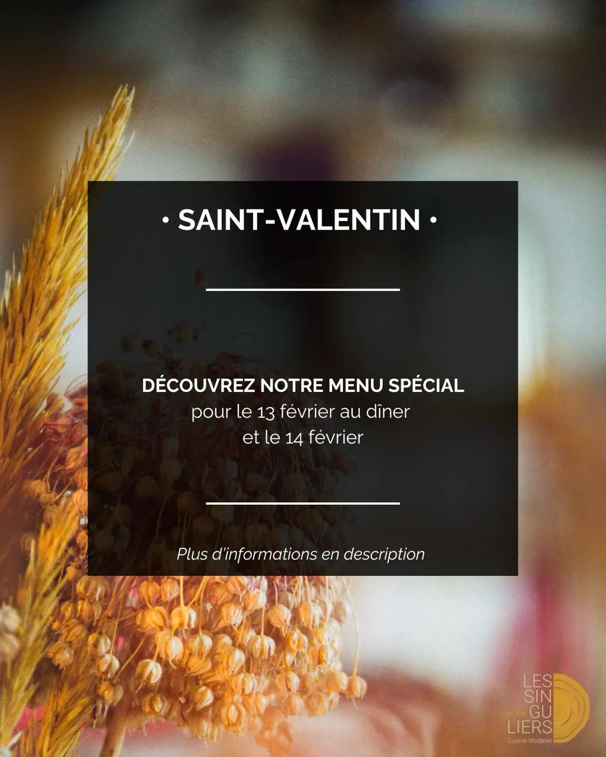 Saint-Valentin au restaurant Les Singuliers