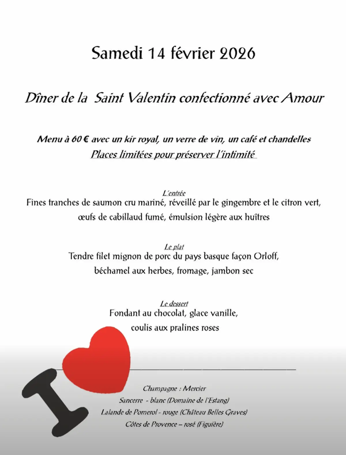 Saint Valentin Aux Trois Petits cochons