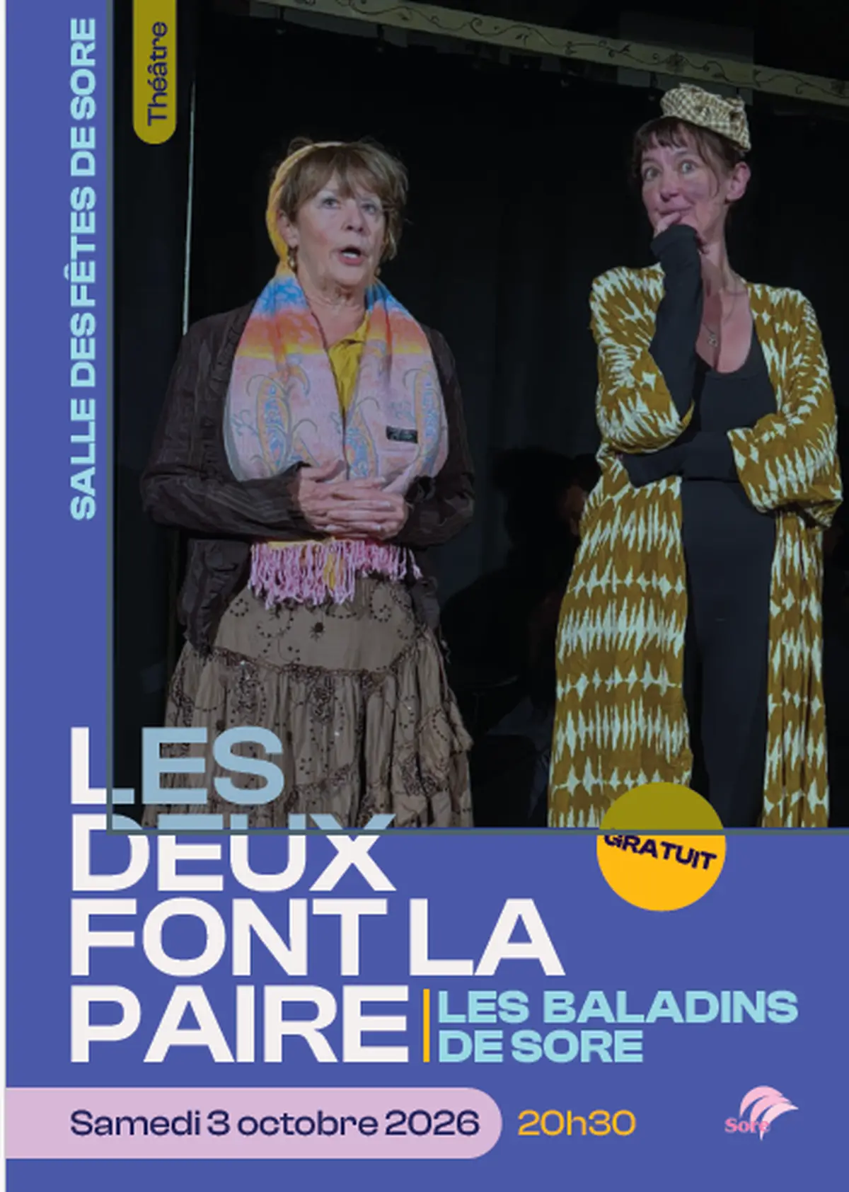 Saison culturelle municipale : Les deux font la paire par les baladins de Sore