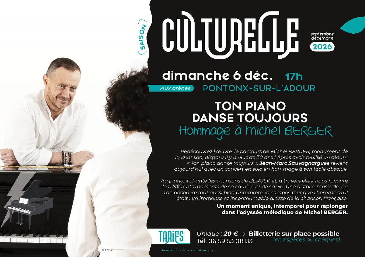 Saison Culturelle : Ton Piano danse toujours Hommage à Michel Berger