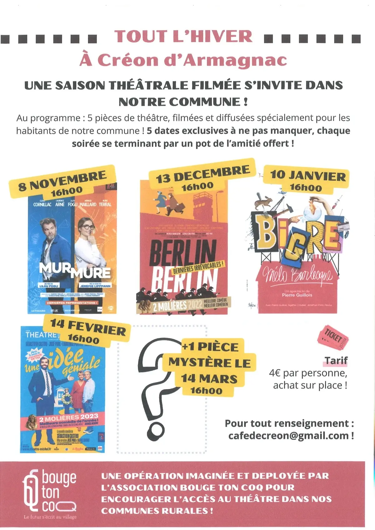 Saison théâtrale au Café associatif
