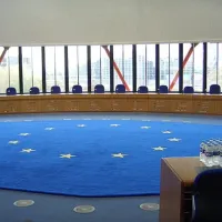 Une des salles de la Cour où sont jugés les manquement au respect des Droits de l'Homme DR