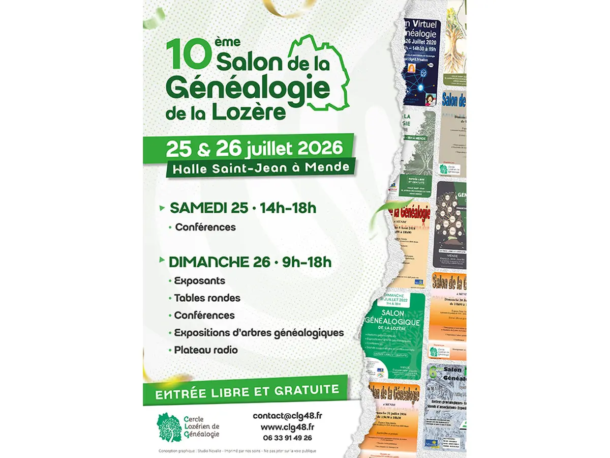 Salon De La Généalogie De La Lozère - 10ème édition