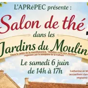 Salon de thé dans les jardins du Moulin