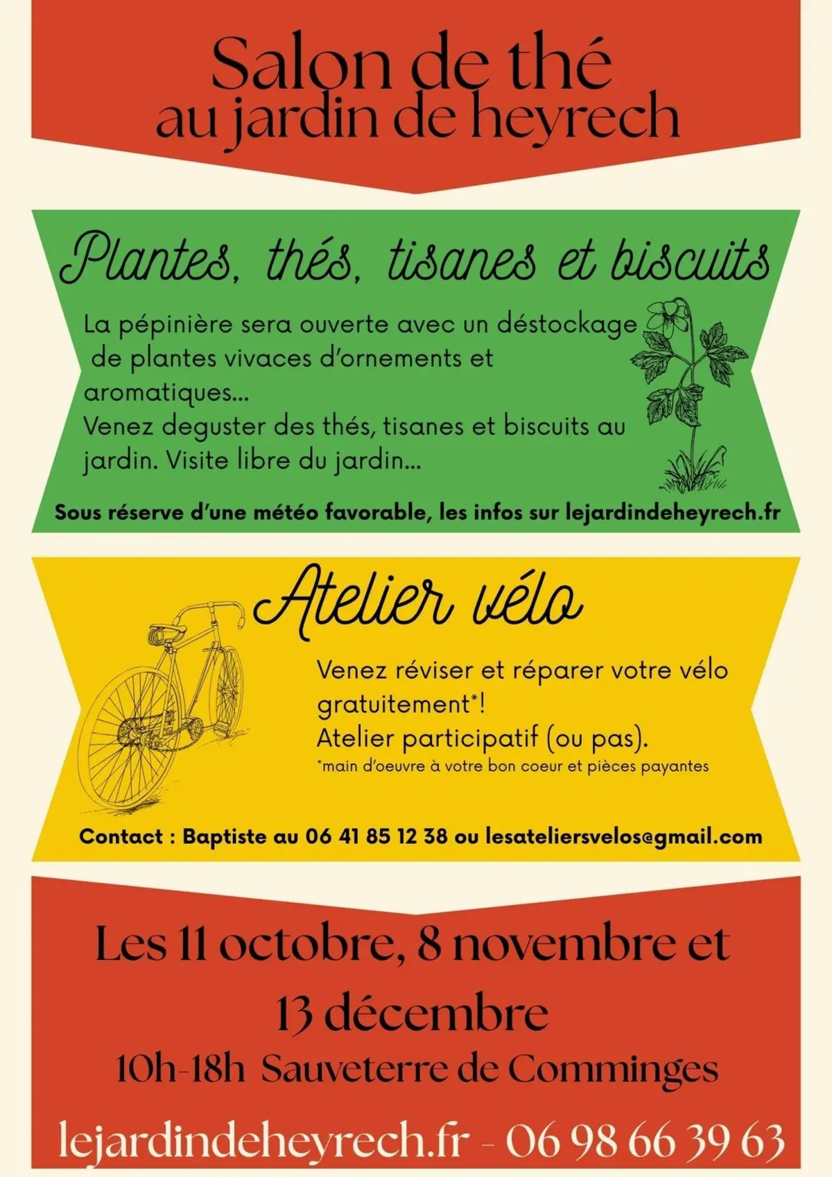 Salon De Thé Et Atelier Vélo Au Jardin De Heyrech