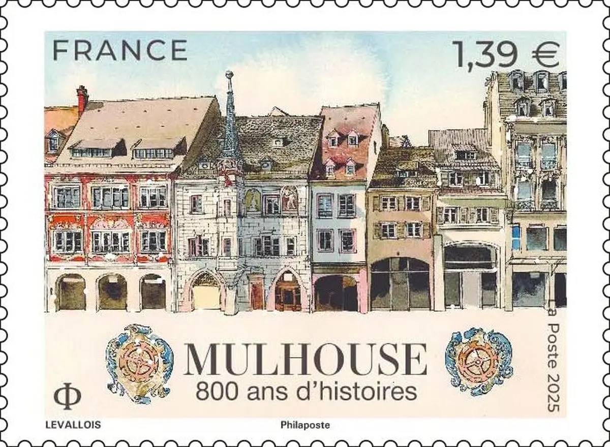 Le timbre spécial pour les 800 ans de Mulhouse