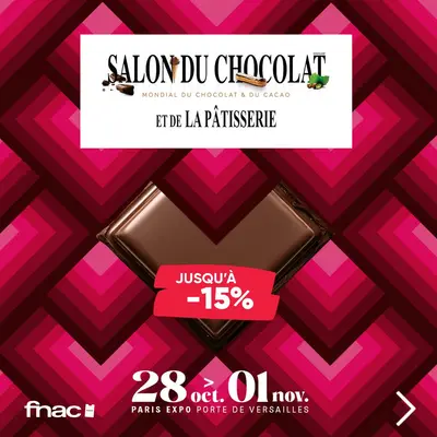 Salon du Chocolat Paris : offre spéciale billetterie