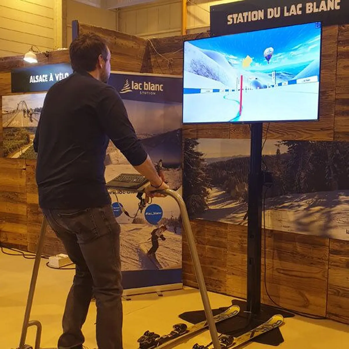 Un simulateur de ski
