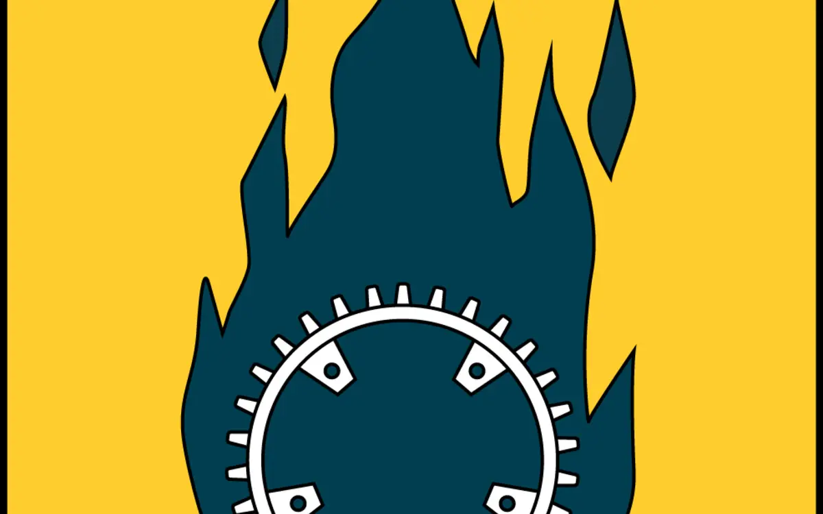 Pignon de bicyclette en feu parce que c'est cool