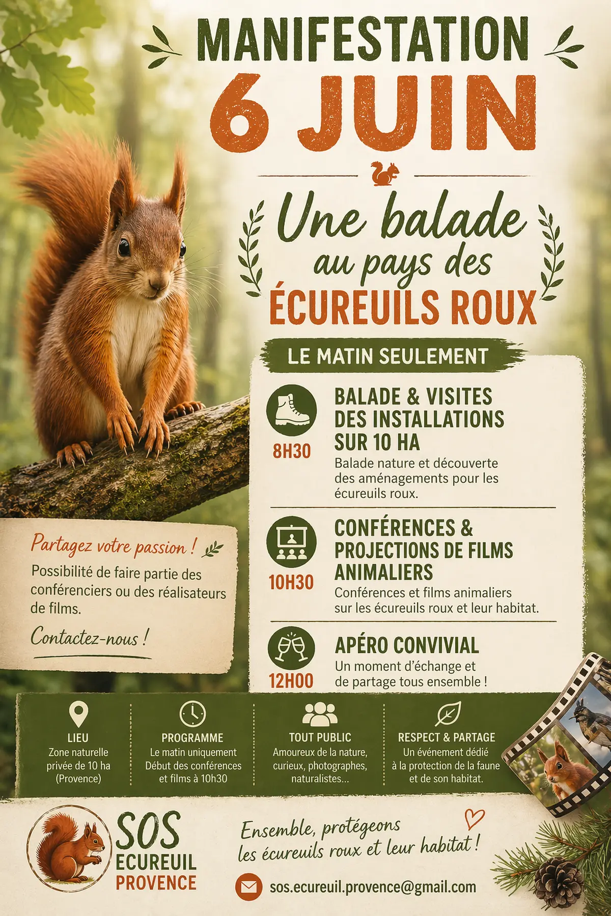 Sauvons les écureuils roux ... Découvrez les actions de SOS ECUREUIL PROVENCE