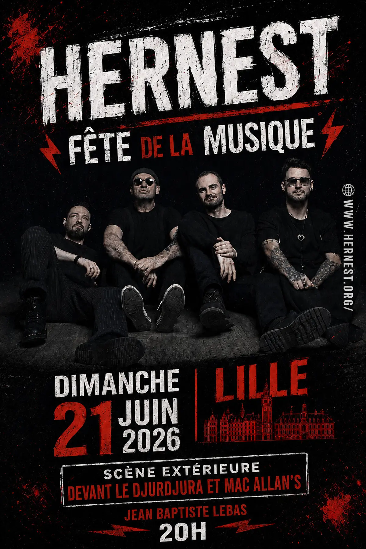 Scène JB LEBAS avec le groupe HERNEST